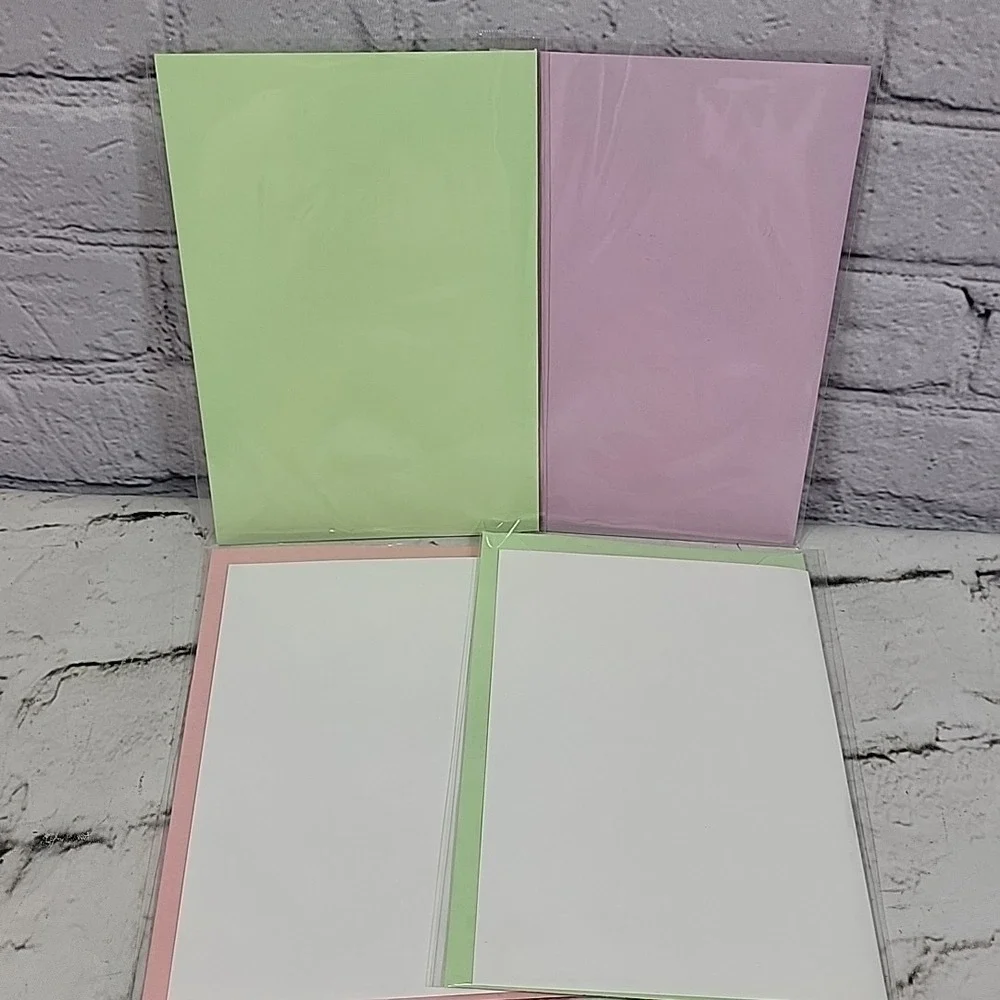 New Greeting Cards Lot Of 4 Happy Birthday 3D Clip-Art With Envelopes
